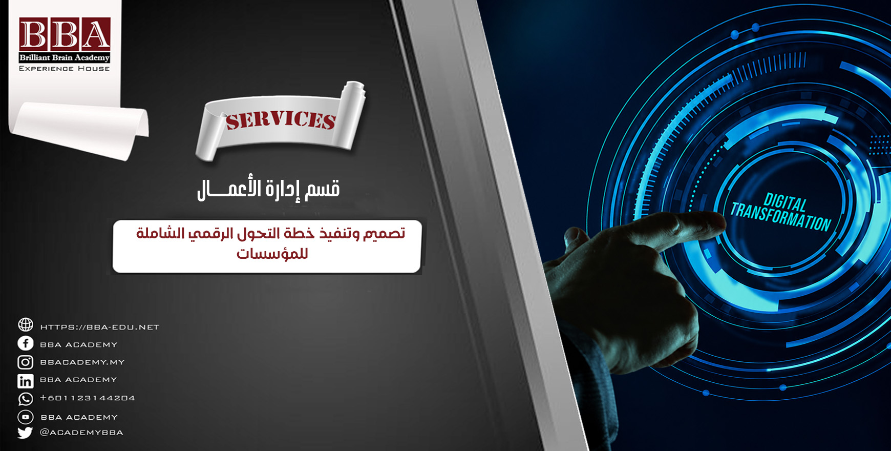 تصميم وتنفيذ خطة التحول الرقمي الشاملة للمؤسسة
